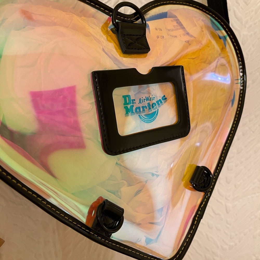 Dr. Martens Heart Shaped Iridescent Transparent Backpack - NWT * - Picture 5 of 10